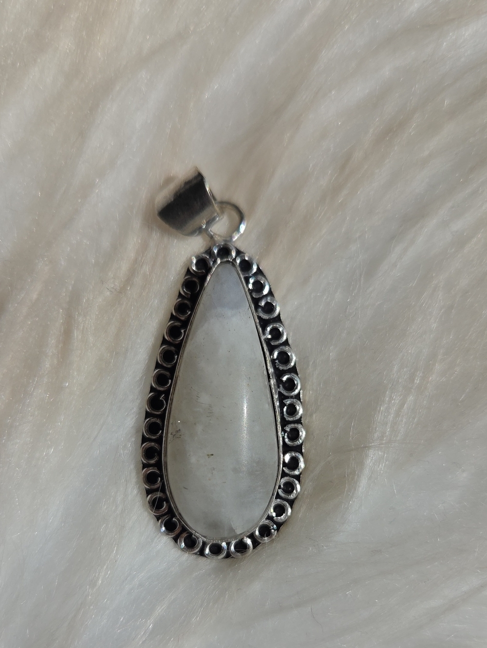 Moonstone Silver Plated 925 Gemstone Necklace Pendant